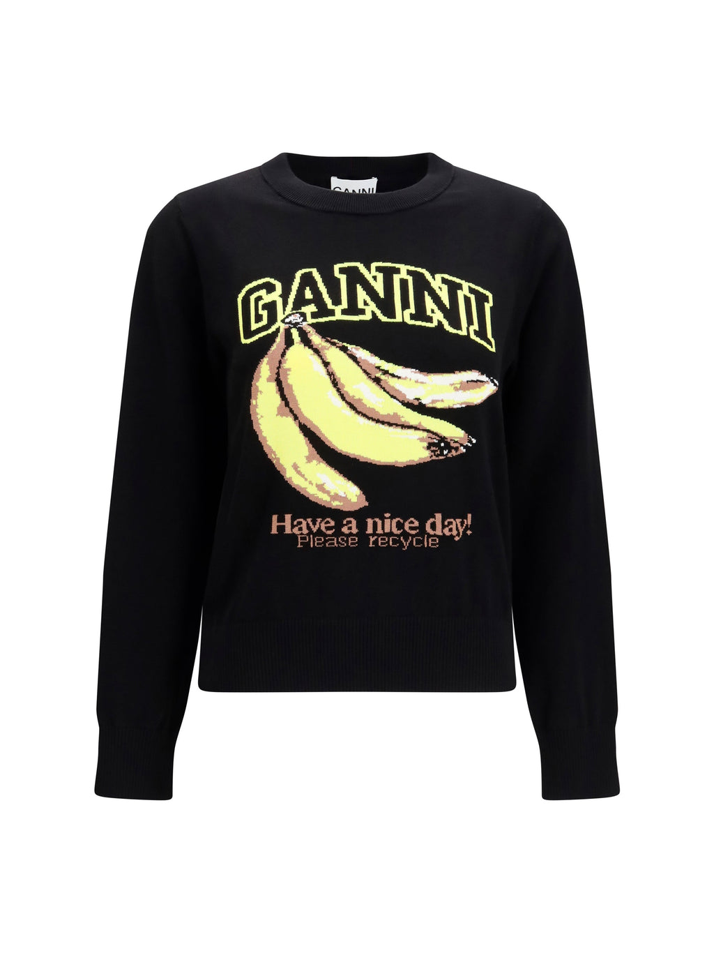 Ganni Women Banana-Print Sweater