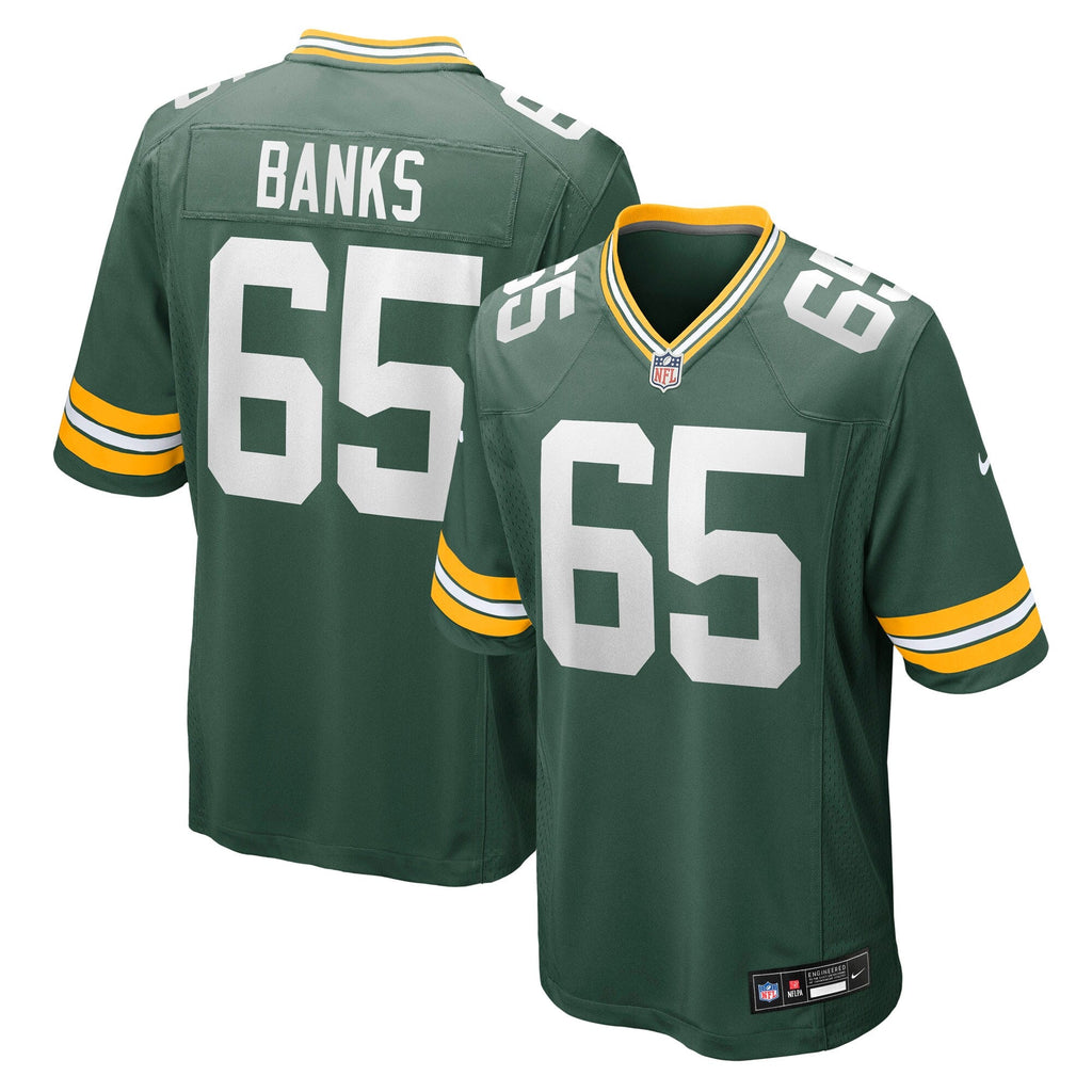 Green Bay Packers Aaron Banks Green Team Game Jersey