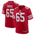 San Francisco 49ers Drew Moss Scarlet Team Game Jersey
