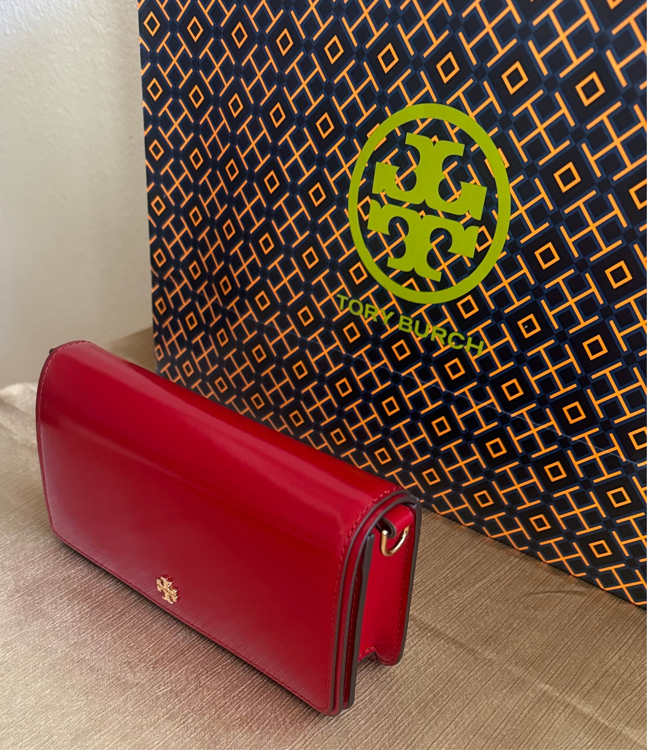 NWT Tory Burch Emerson Patent Leather Mini Crossbody Bag/Clutch