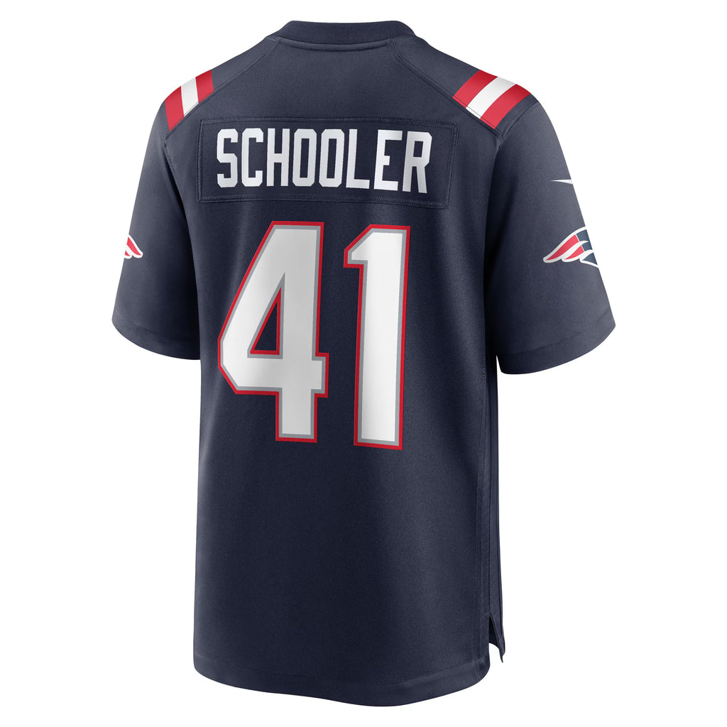 New England Patriots Brenden Schooler Navy Game Player Jersey