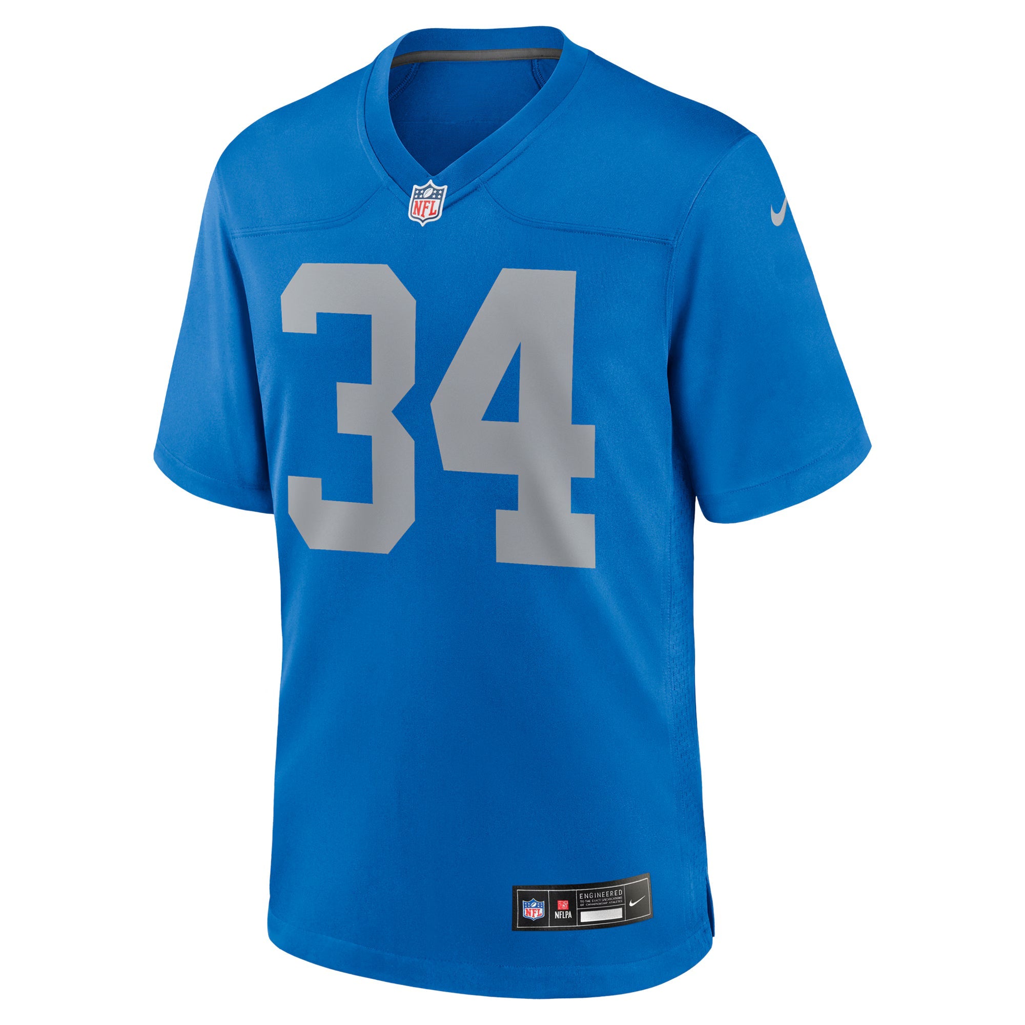 Detroit Lions Alex Anzalone Blue Alternate Game Jersey