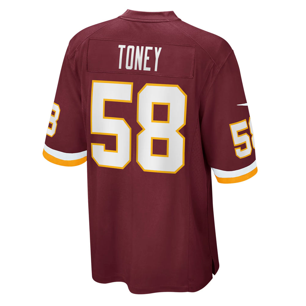 Washington Football Team Shaka Toney Burgundy Game Jersey