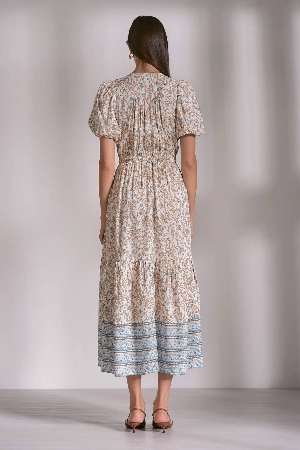 Whimsey Maxi Dress In Beige