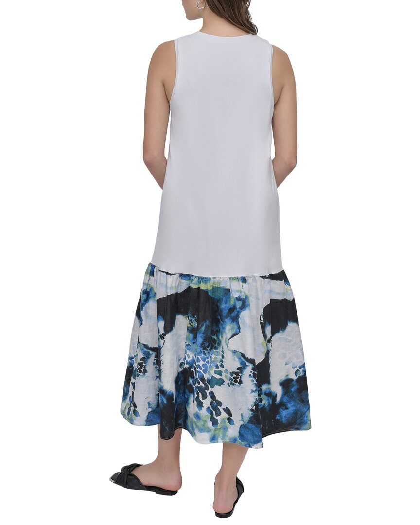 DKNY Mix Media Midi Dress