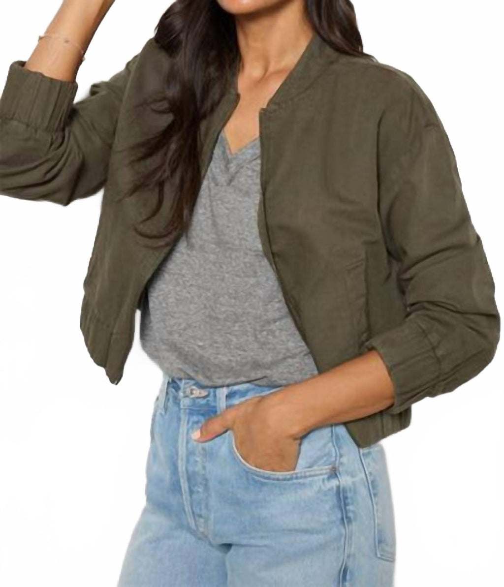Linen Bomber Jacket - Plus In Kalamata