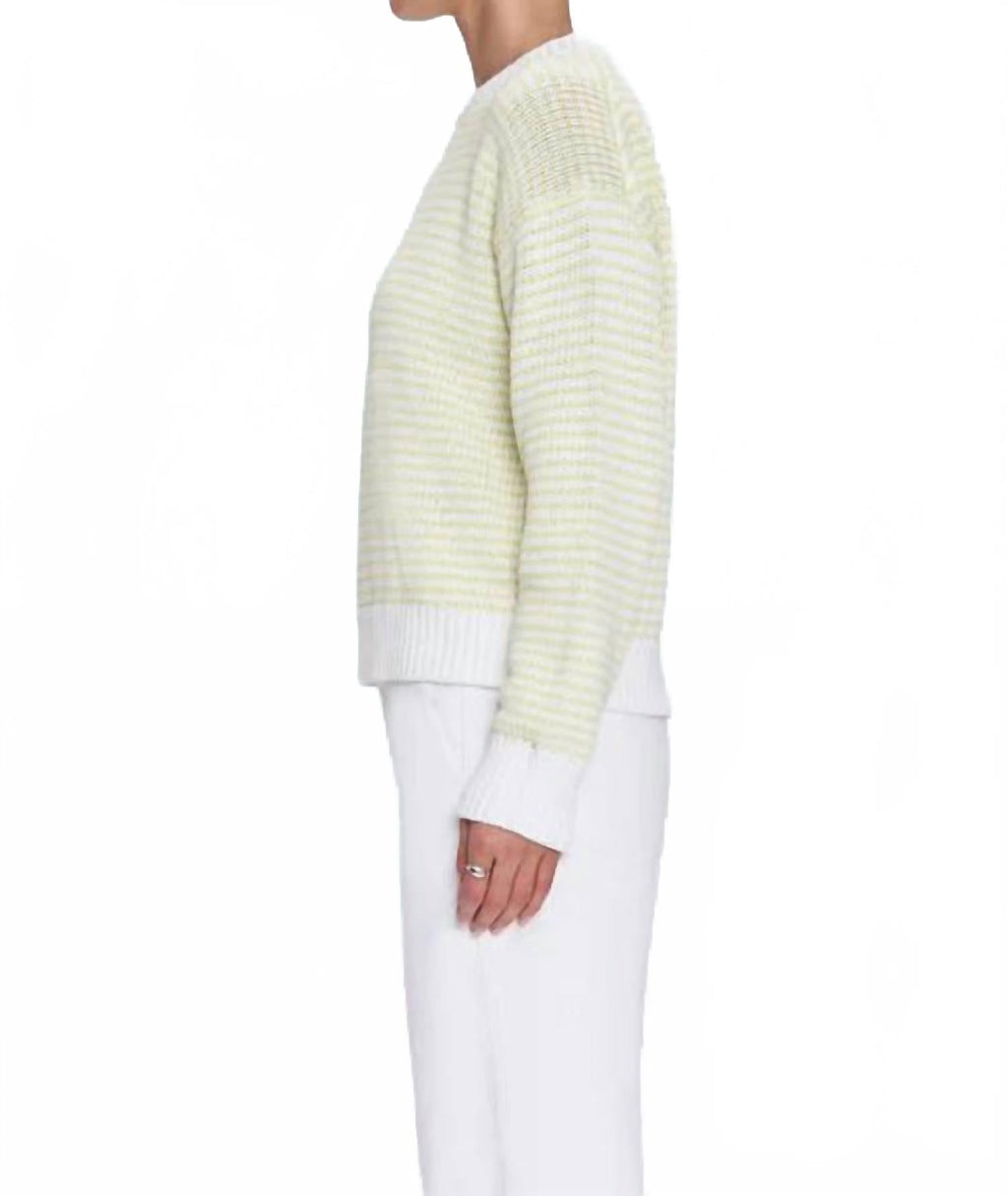 Aura Relaxed Crew Neck Sweater In Limeade