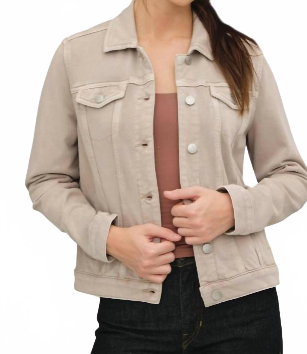Trucker Jacket In Light Stone