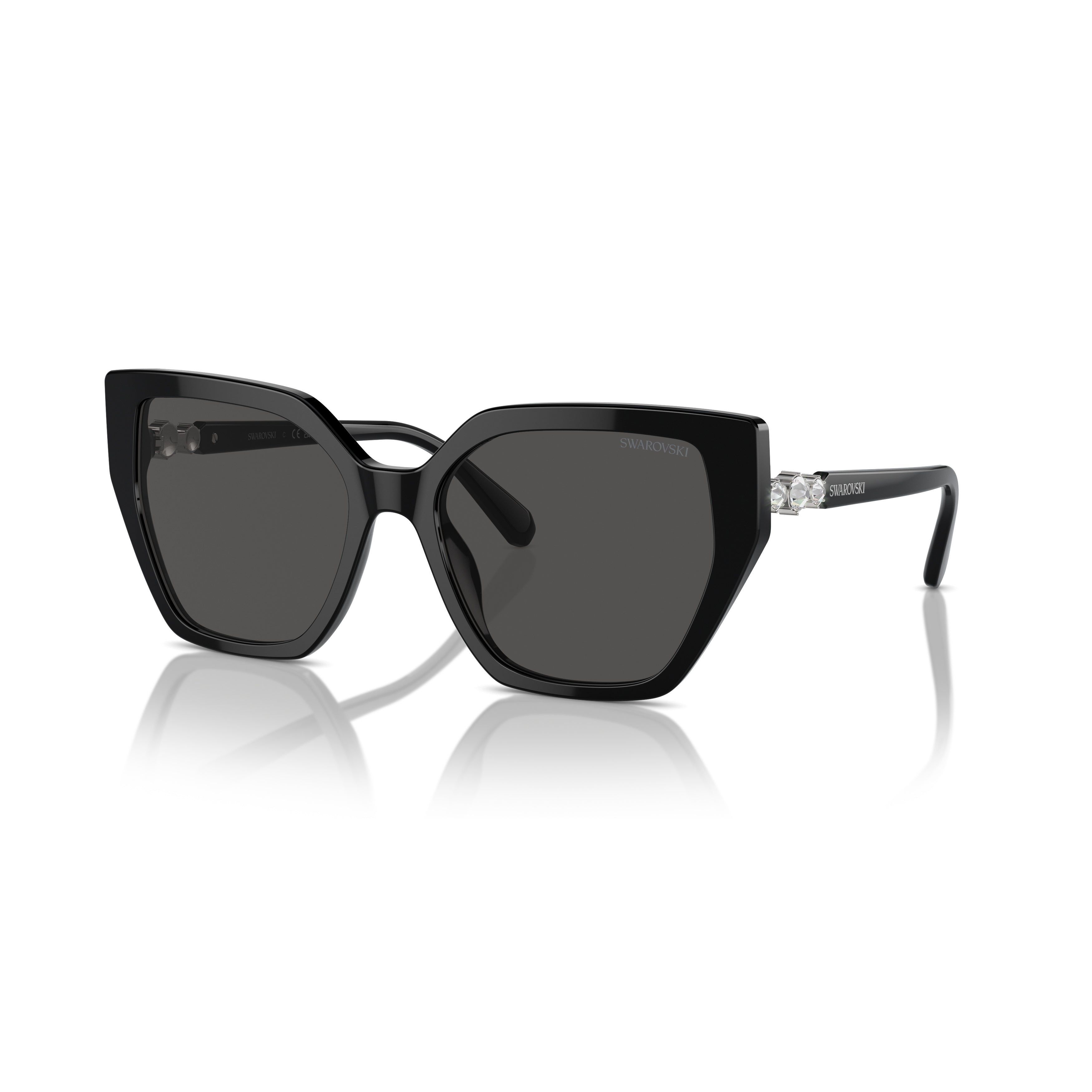 0Sk6016 Oversized Square Frame Sunglasses with Crystal Accents