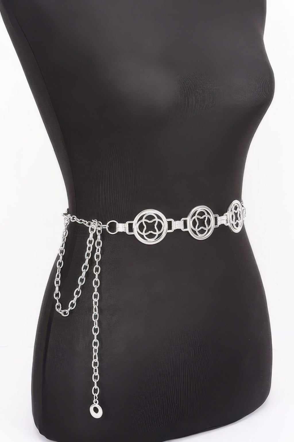 Statement Chain Belt with Circular Cut-Out Detail