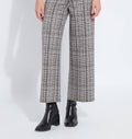 Erin High Waist Leg Neoprene Pants In Lush Tweed Texture