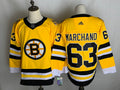 Men's Boston Bruins Brad Marchand #63 Yellow Replica Player jersey