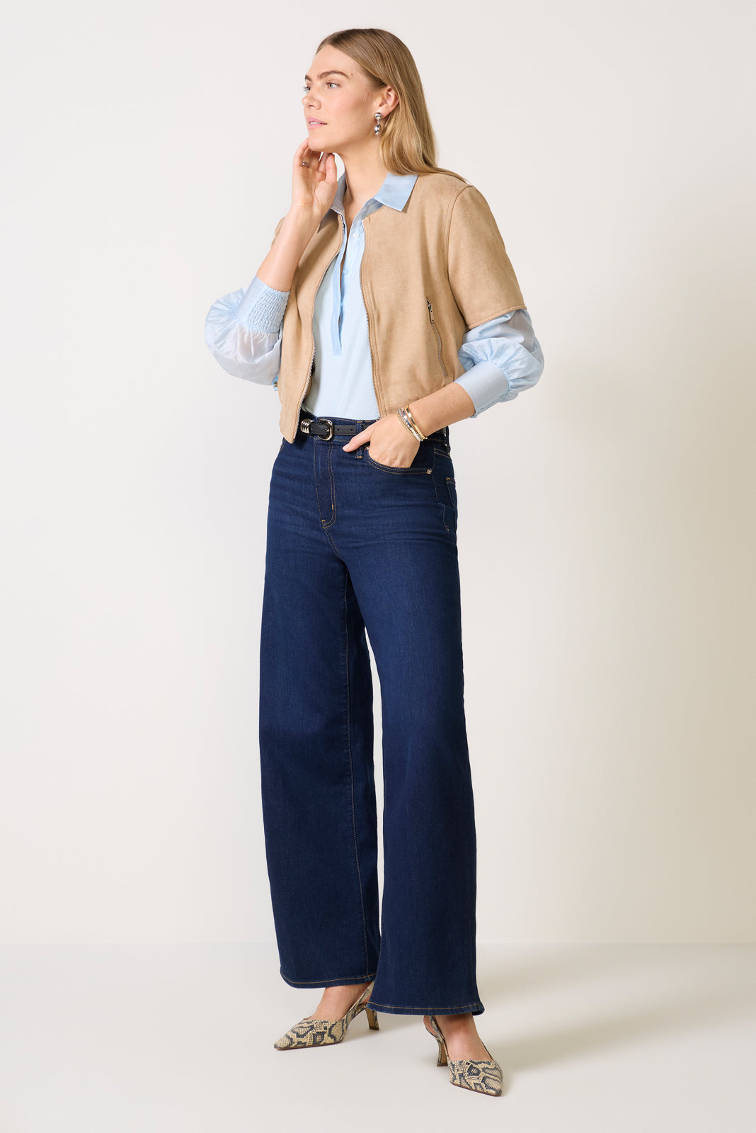 Women's Nelly Sheer Sleeve Top