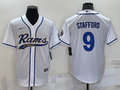 Men's Los Angeles Rams Matthew Stafford #9 White Game Jersey1 Joint Edition
