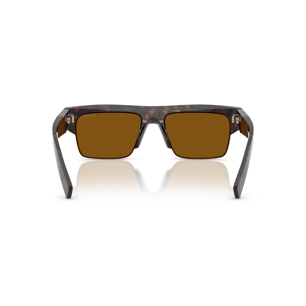 0Pr D12Su Rectangular Tortoiseshell Acetate Sunglasses with Bold Arms