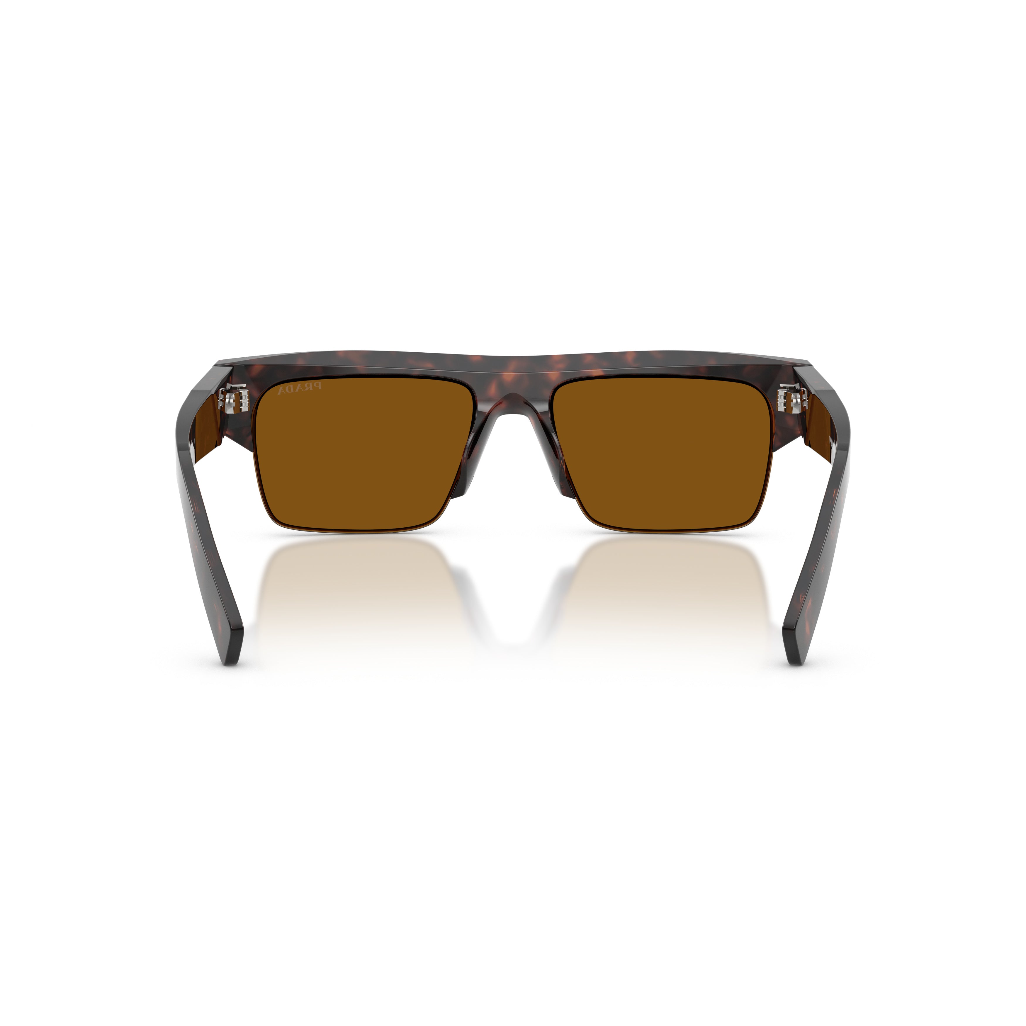 0Pr D12Su Rectangular Tortoiseshell Acetate Sunglasses with Bold Arms