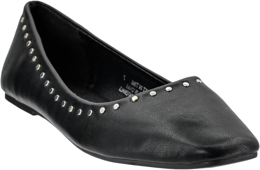 Women's Just In Time Flats Shoe In Black