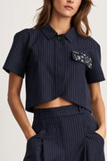 Evelyn Top In Navy