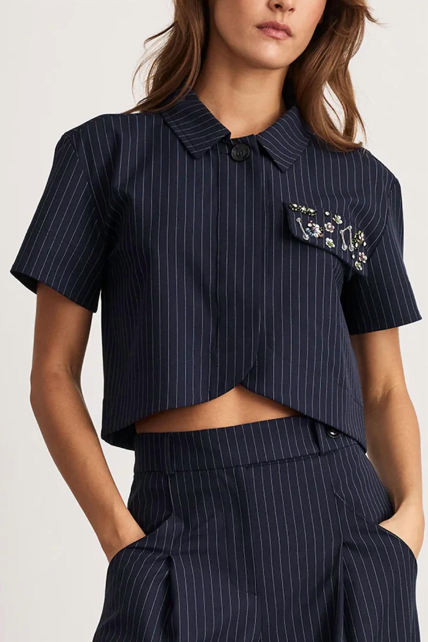 Evelyn Top In Navy