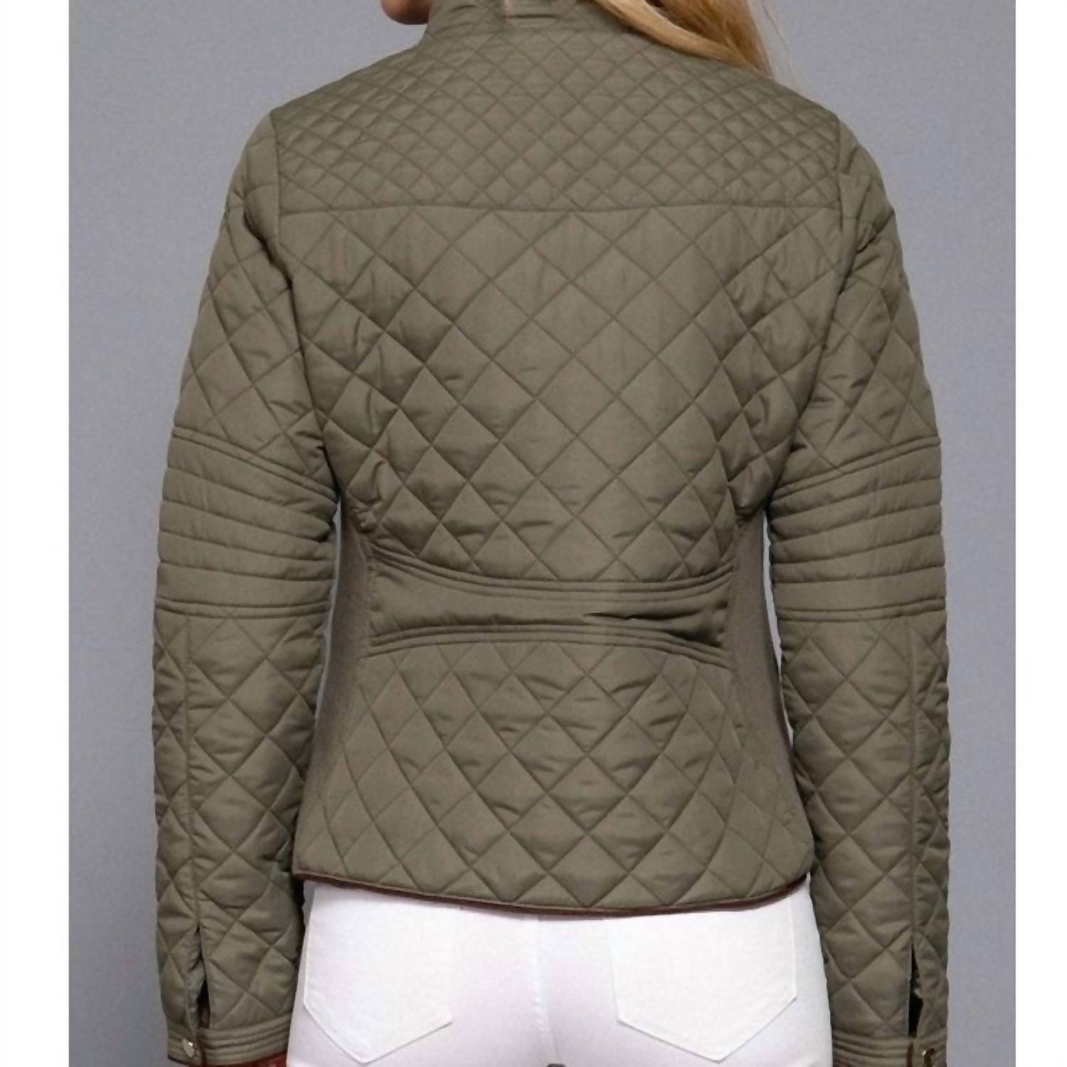 Quilted Padding Jacket In Olive