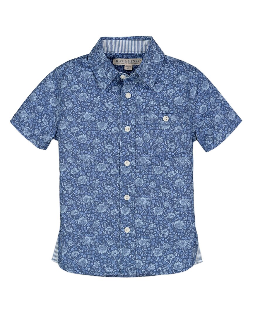 Hope & Henry Poplin Short Sleeve Shirt