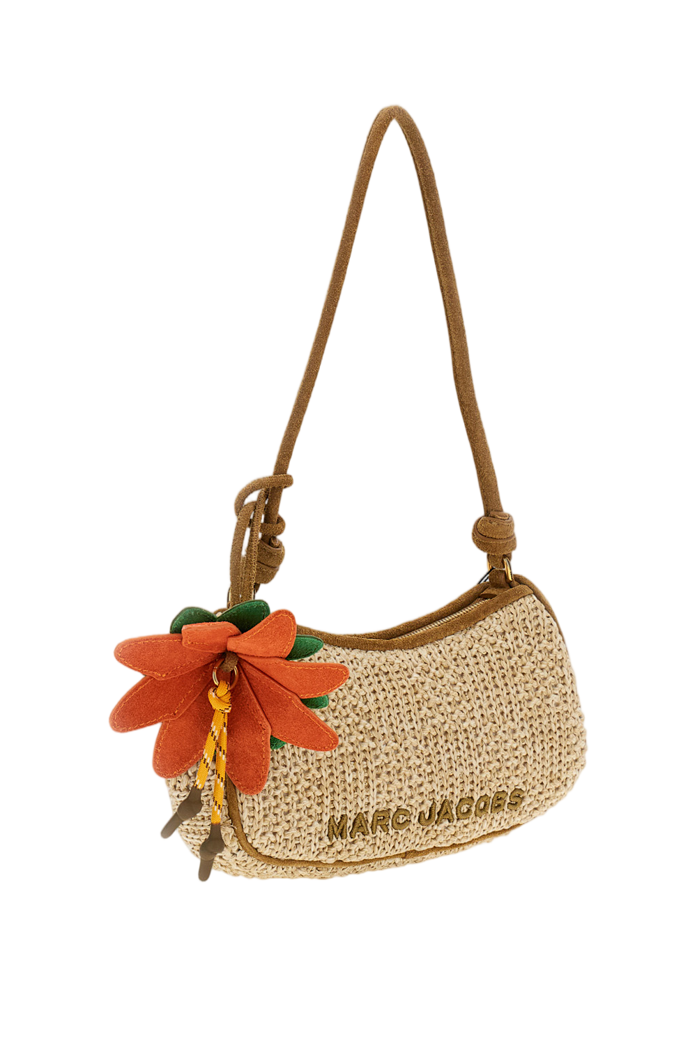 Beige Raffia Shoulder Bag