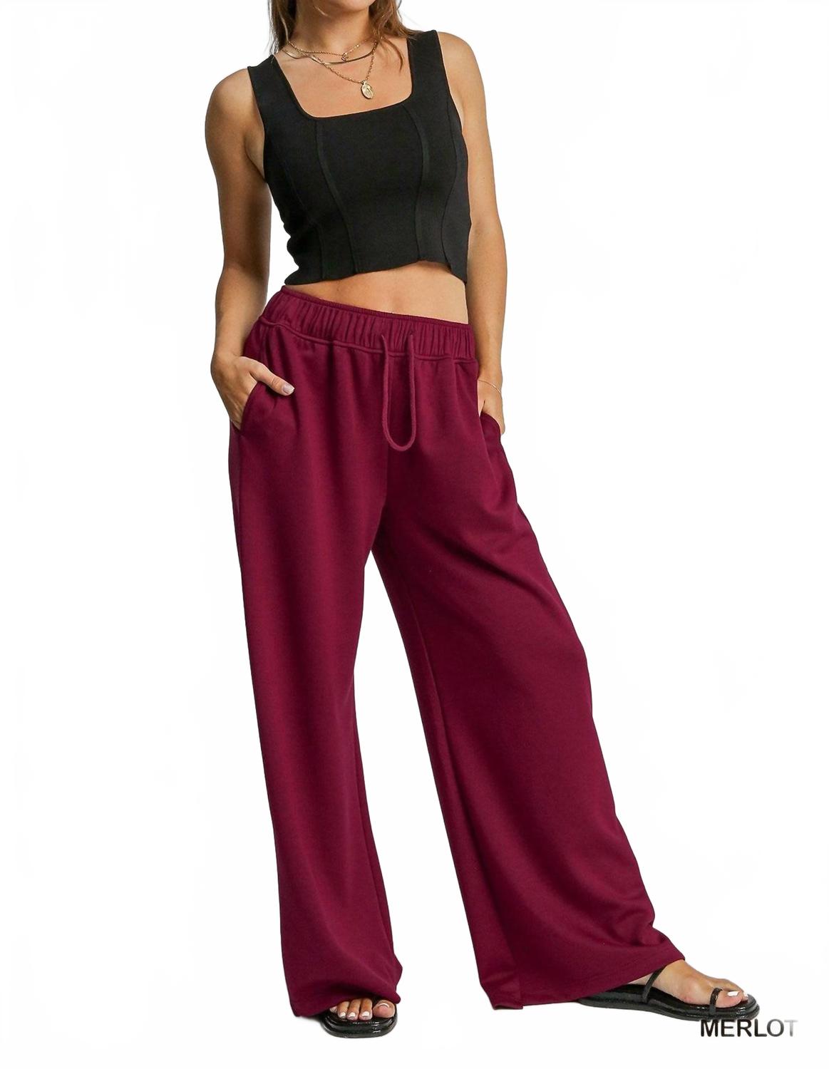 Neoknit Pull-On Sweatpants In Merlot