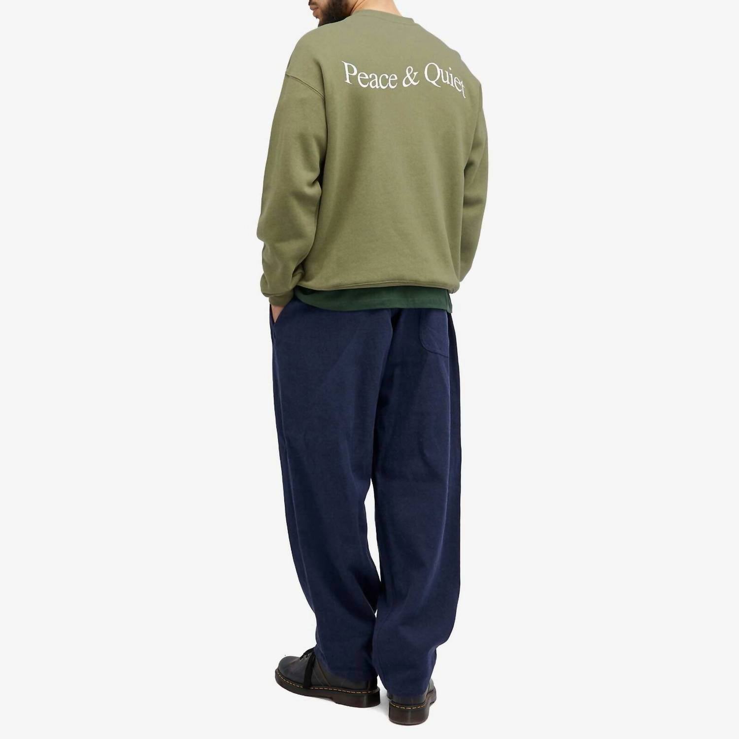 Men's Wordmark Crewneck Sweatshirt In Olive