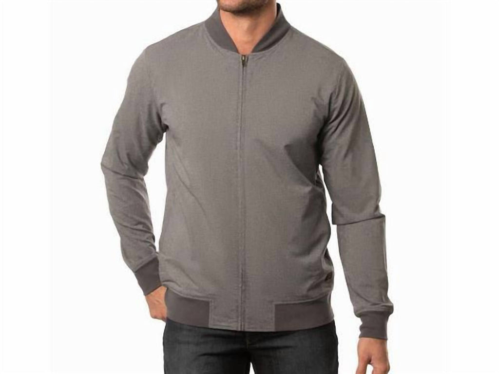 Asheville Jacket In Heather Gray Pinstripe