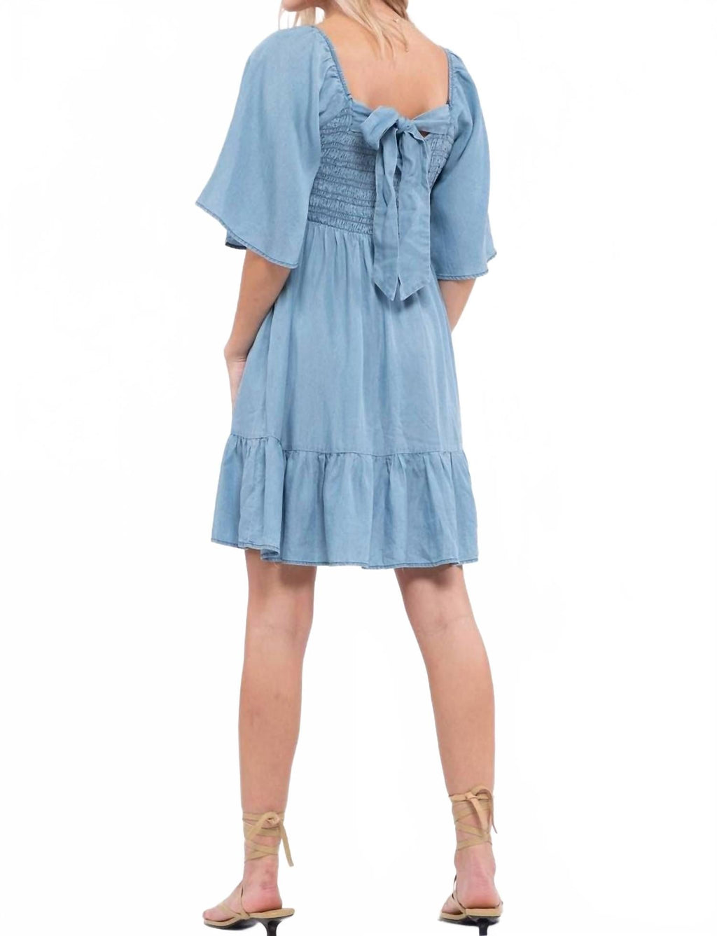 Arden Mini Dress In Blue Denim