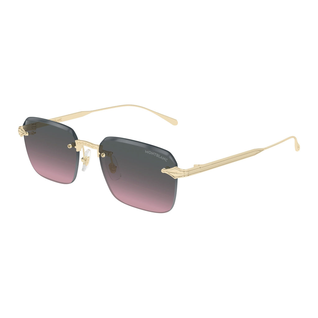 Rimless Square Sunglasses With Gold-Toned Detailing