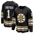 Men's Boston Bruins Jeremy Swayman #1 Black Replica jersey
