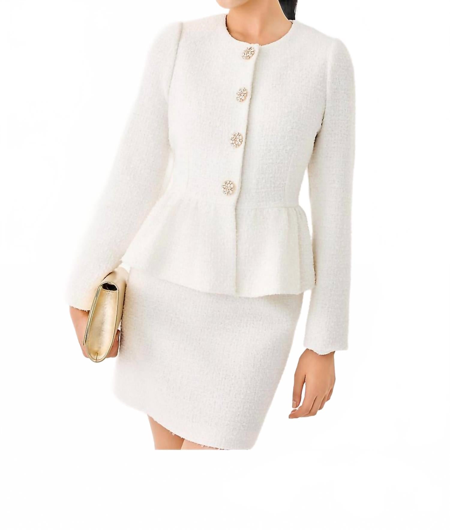 Araya Boucle Jacket In Coconut