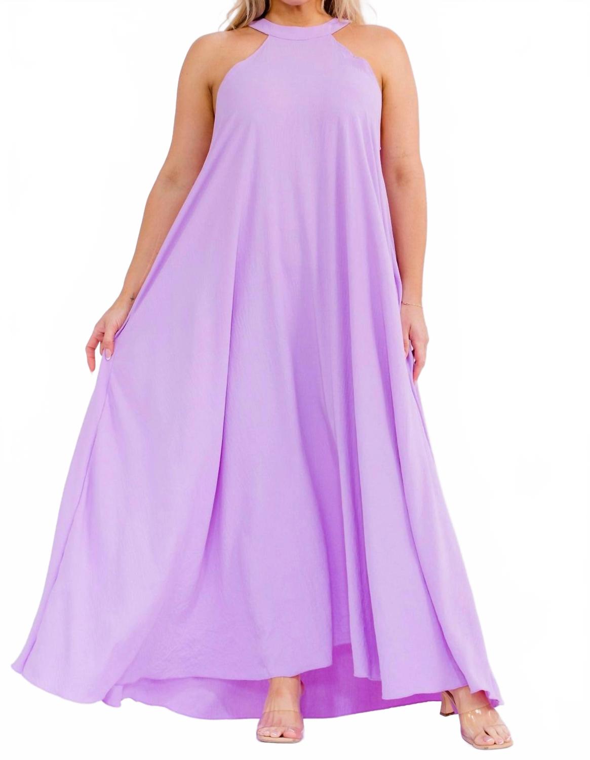 Flowy Maxi Dress In Lavender