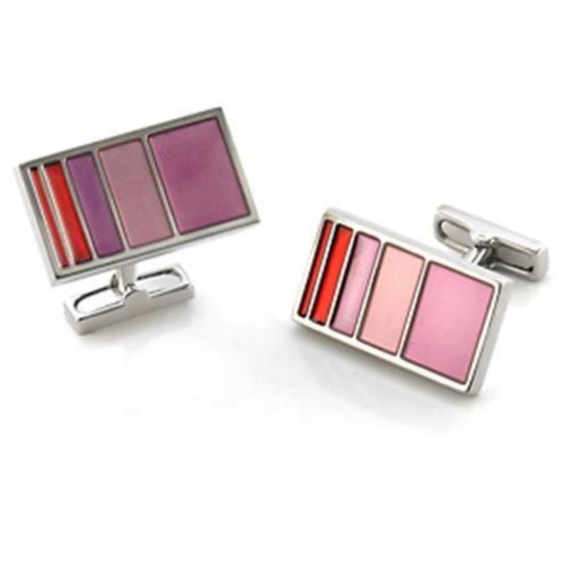 Rhodium Brass Cufflink with No Stone