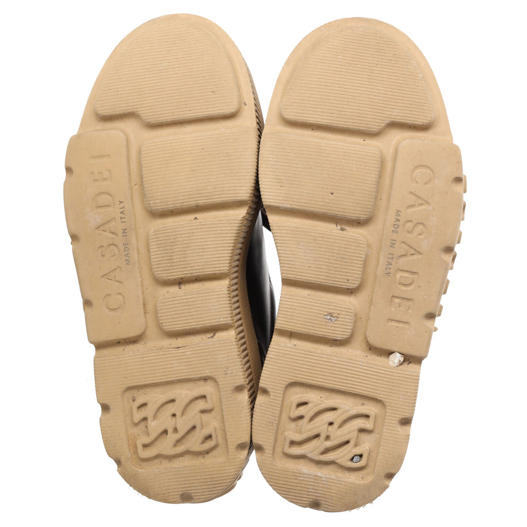Casadei Nexus platform sneakers in brown leather