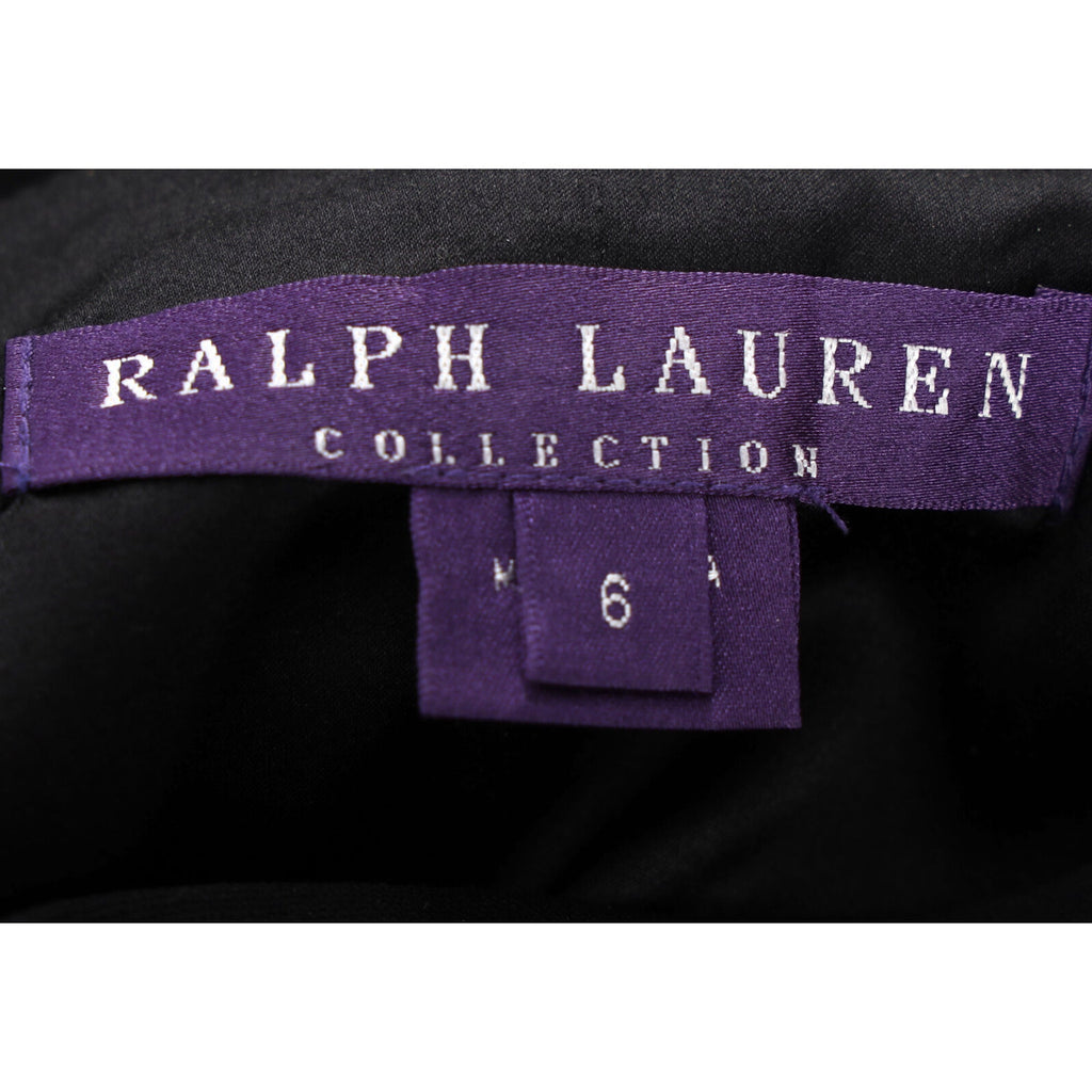Ralph Lauren Collection Midi Pencil Skirt in Black Wool