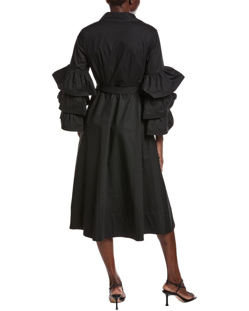 Gracia Layered Sleeve Wrap Midi Dress