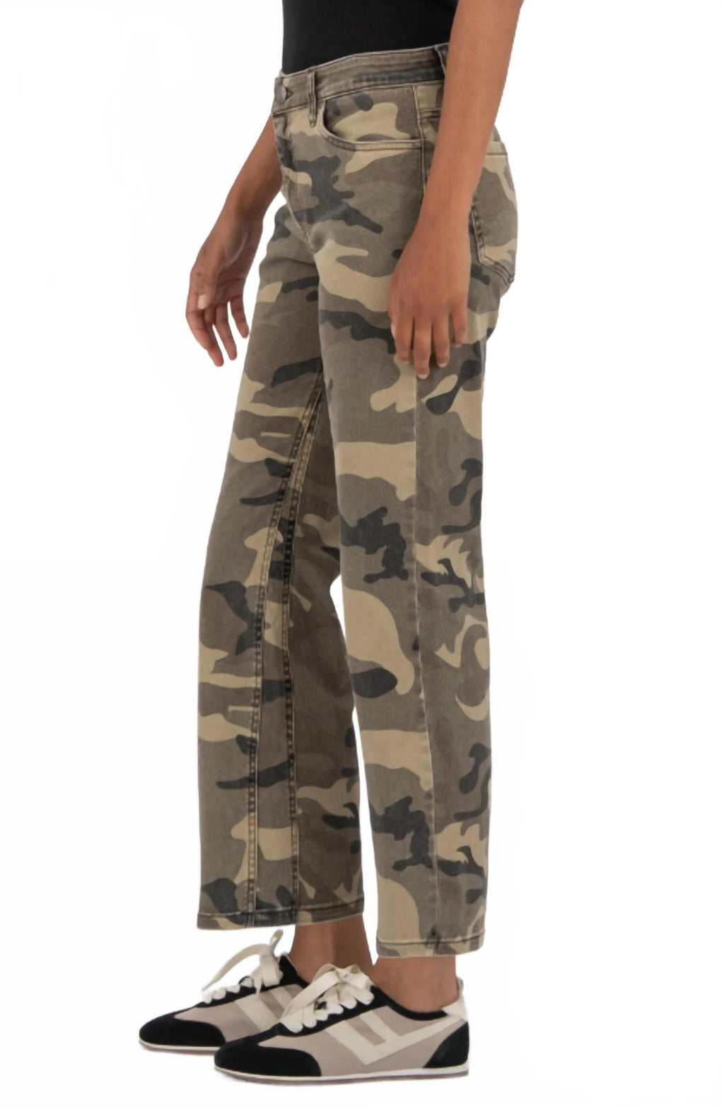 Kelsey High Rise Ankle Flare Jeans In Olive