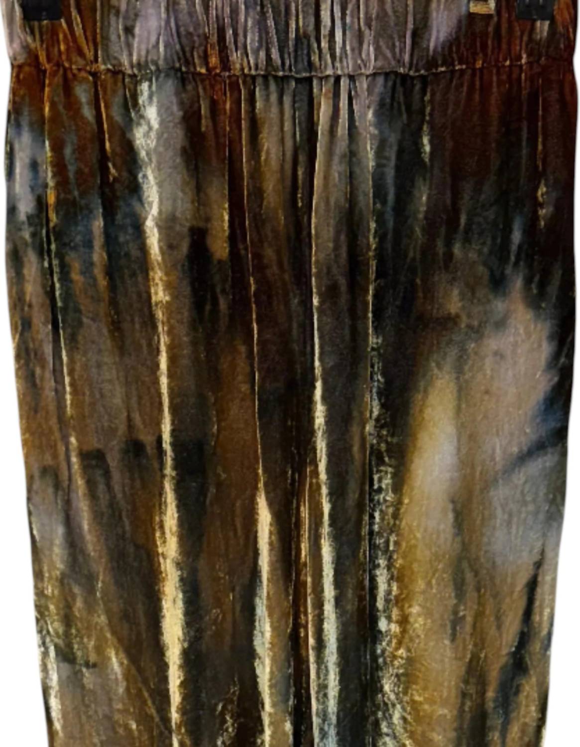 Women's Velvet Box Pants In Multi
