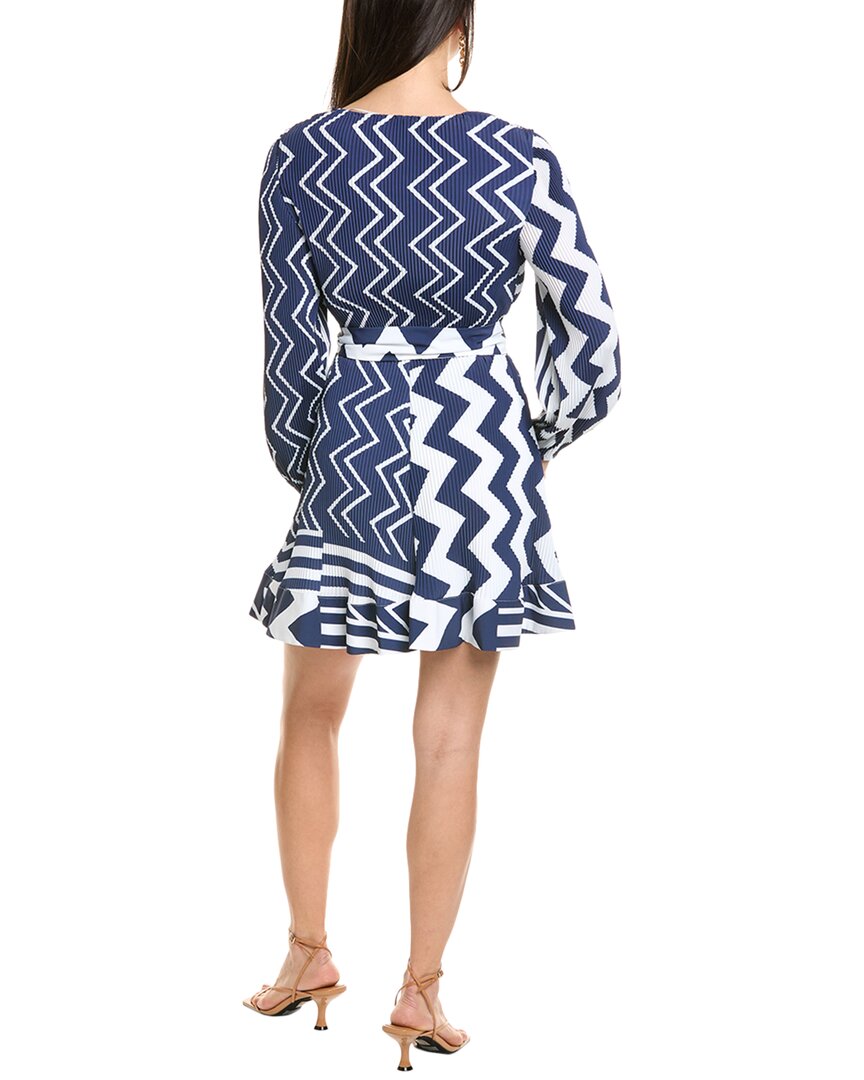 Milly Liv Pleated Satin Mini Dress