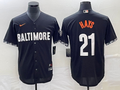 Men's Baltimore Orioles Austin Hays #21 Black 2023 City Connect Replica Player Jersey1