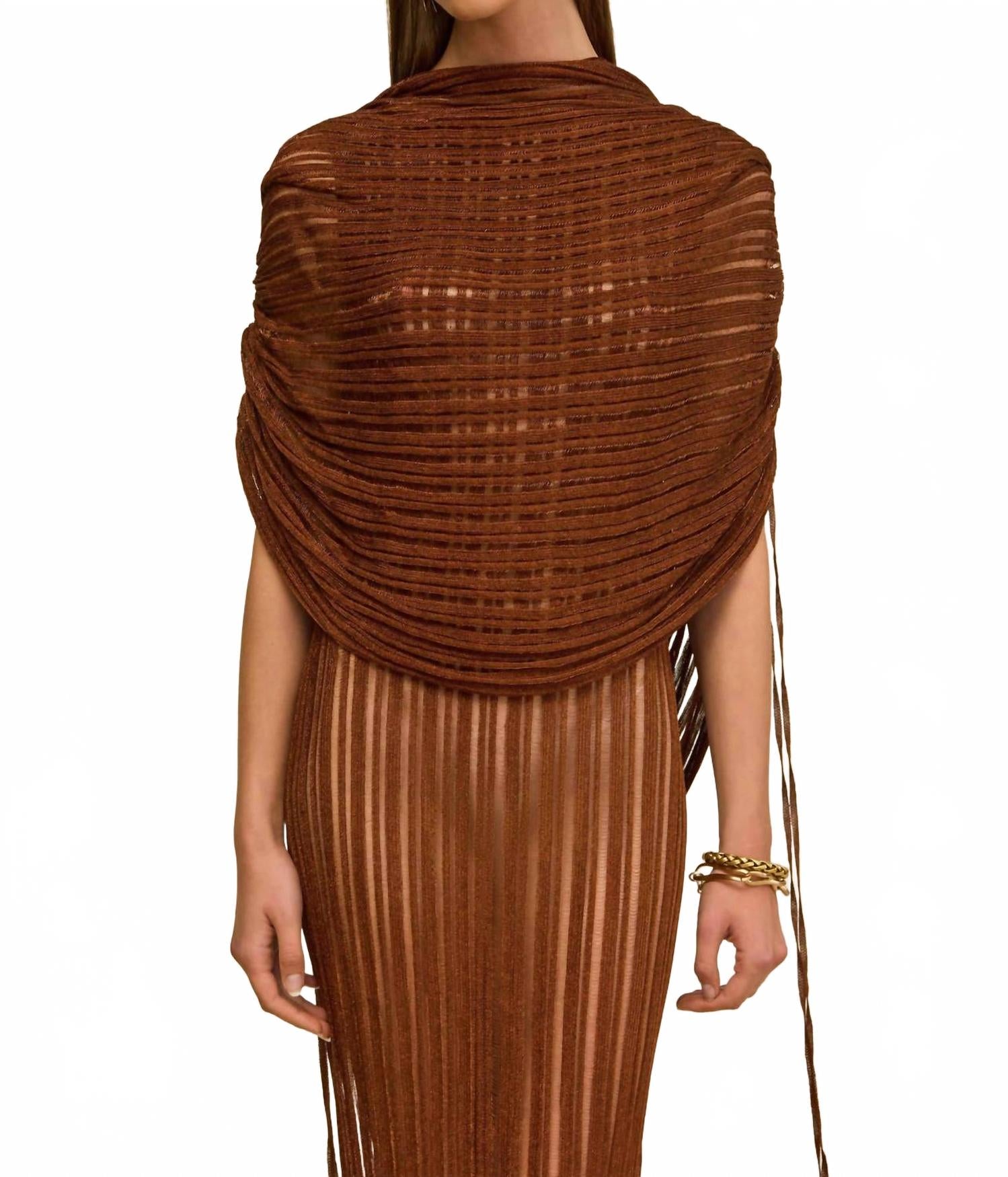 Kaya Knit Dress In Saddle