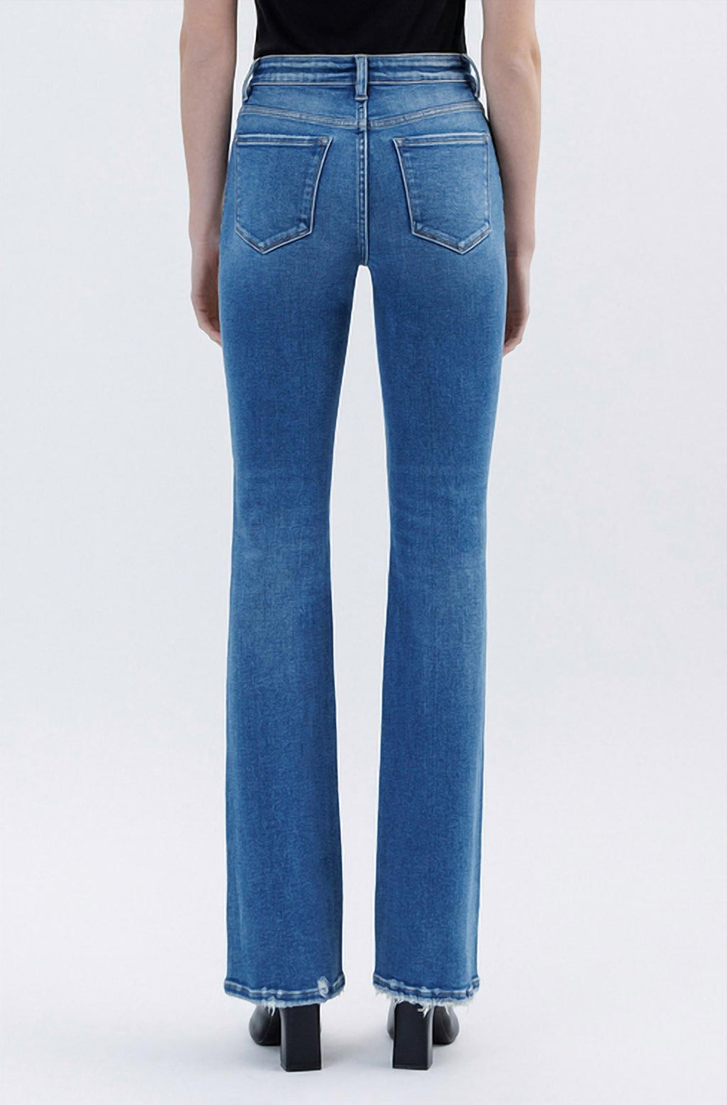 Hi Rise Bootcut Jeans In Denim