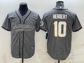 Men's Los Angeles Chargers Justin Herbert #10 Gray Game Jersey1 Joint Edition