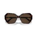 0Sk6017 Oversized Geometric Tortoiseshell Sunglasses with Crystal Accents