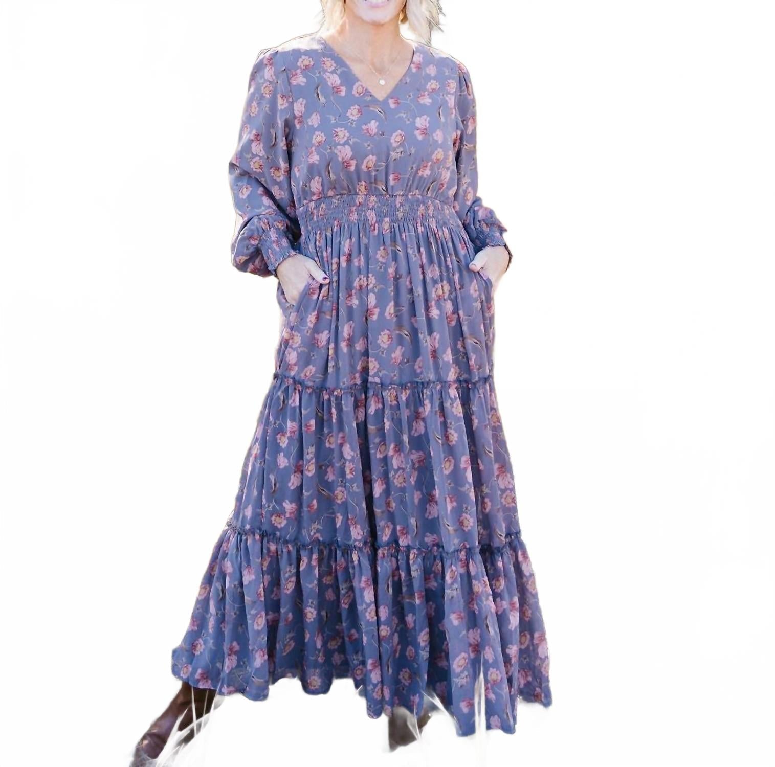 Jacey Maxi Dress In Gray