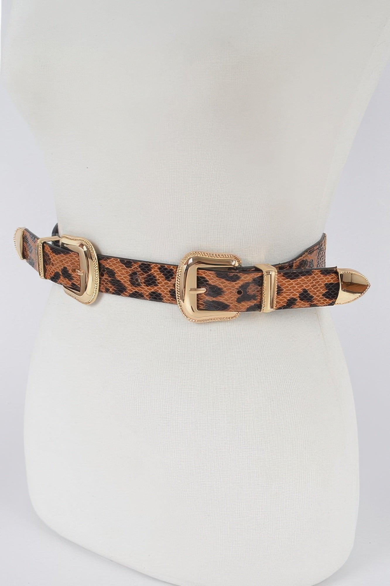 Leopard Three Pieces Metal Buckle Belt