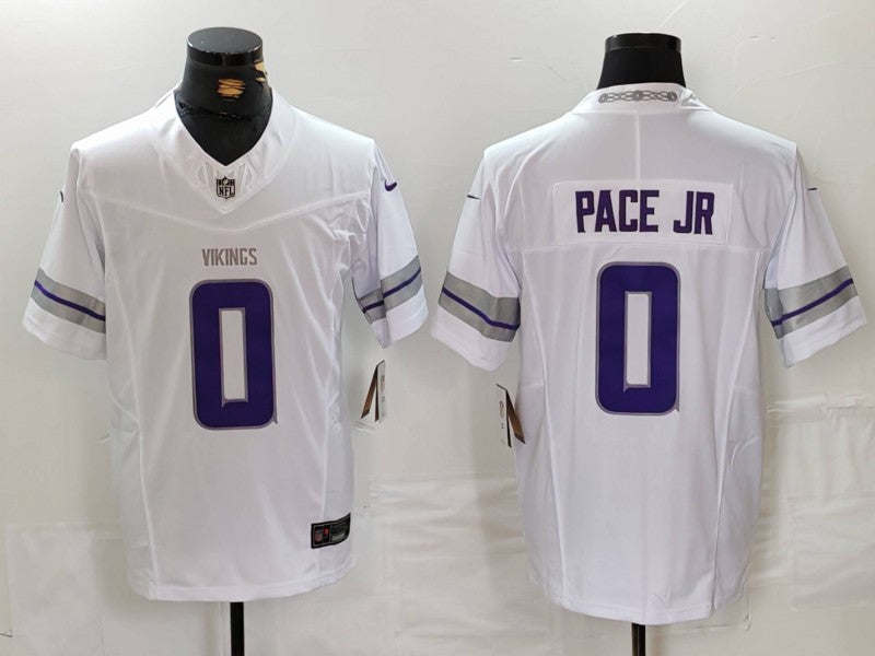 Men's Minnesota Vikings Ivan Pace Jr #0 White Alternate Vapor F.U.S.E. Elite Player jersey