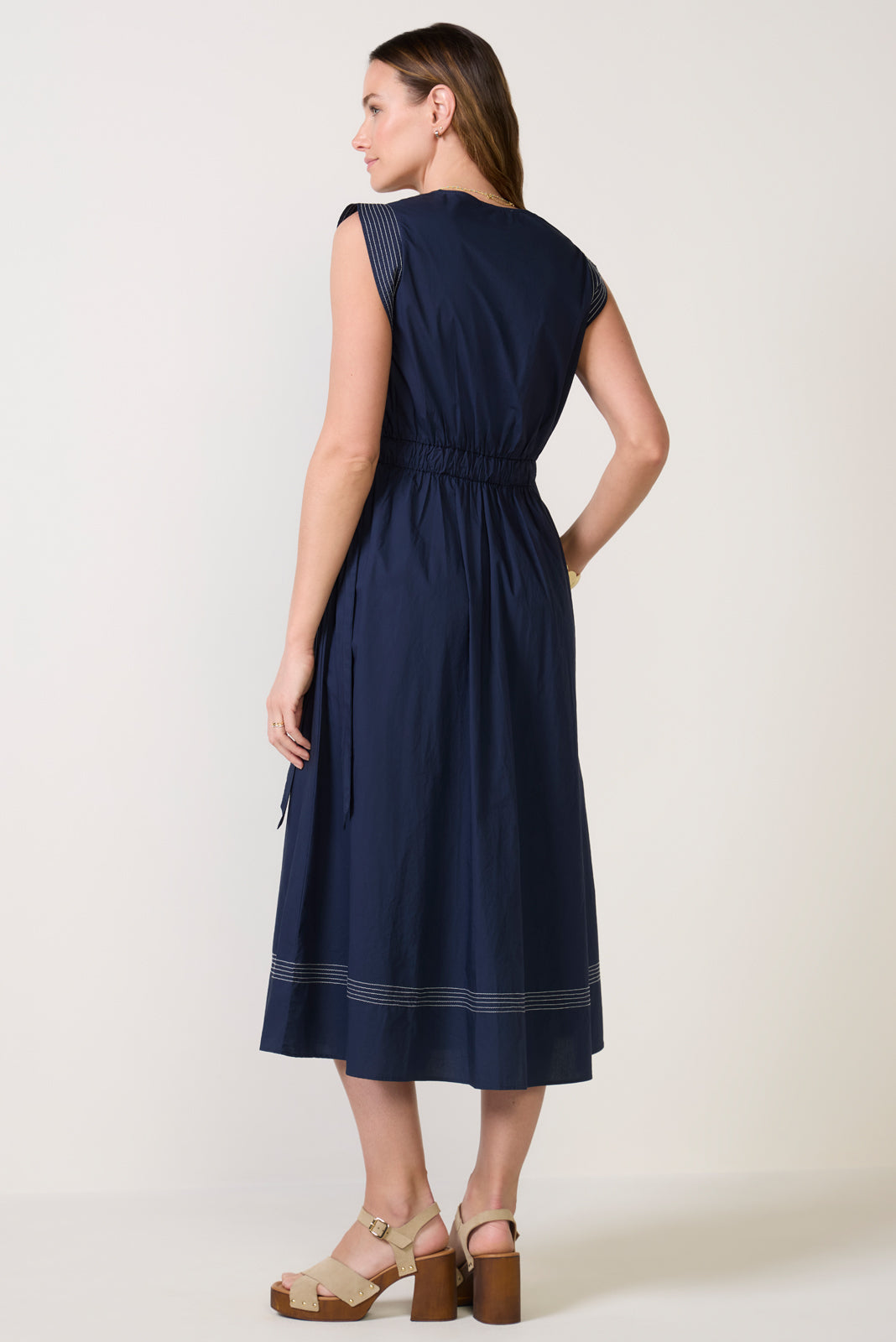 Women's Whitley Contrast Stitch Midi Dress
